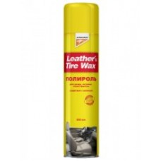 Полироль универсальный (кож.,рез.,пласт.) Leather & Tire Wax Silicon, спрей, 400мл