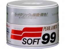 Полироль для кузова а/м цвета металлик и жемчужный Soft99 Pearl & Metallic Soft Wax, 320 гр